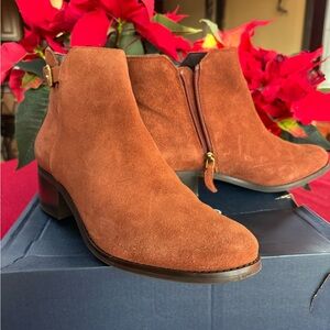 Cole Haan Brown Suede Ankle Boots